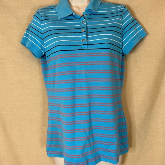 Nike Tops - Nike Golf Women's | Dri Fit Polo | Blue Striped | Size S
